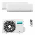 condizionatore ecosense dual split 7000+7000 btu inverter a++ wifi unità esterna 5. 5 kw