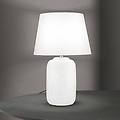 lampada da tavolo coral bianca altezza 51 cm ceramica/lino