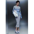 gonna in costina con spacco grigio i