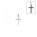 croce da donna double face in oro bianco 803321725597