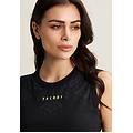vestito senza maniche in jersey con dettagli floreali nero donna medium