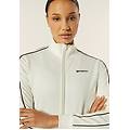 felpa regular fit collo alto con zip e bordature a contrasto bianco donna xx large