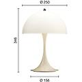 lampada a batteria led panthella 250 beige ip44