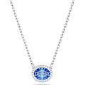 collana constella taglio oval blu placcato rodio os