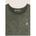 top corto senza maniche in tessuto seamless ice wash beetle green used donna exsmall/small