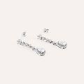 orecchini pendenti silver elegance argento rodiato cubic zirconia collezione silver elegance bianco