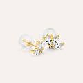 orecchini lobo bon ton oro giallo cubic zirconia collezione bon ton oro giallo