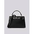 borsa con tracolla e lettering