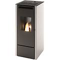 stufa a pellet vivian 11 kw acciaio verniciato 200-300 m&sup3; bianco