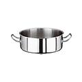 casseruola bassa serie 2000 in acciaio inox con due maniglie per induzione diam. 16cm