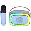 xr jump altoparlante karaoke portatile 10w wireless usb micro sd aux-in xr 8a01 miniparty blu