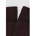 calze lunghezza 3/4 a coste donna marrone tu