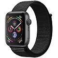 watch series 4 gps 40 mm in alluminio grigio siderale con cinturino nero