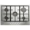 thp 751 w/ix/i it 1 piano gas inox 75cm 5 fuochi bruciatore doppia corona griglie in ghisa lavabili