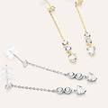 orecchini pendenti claire oro bianco cubic zirconia collezione claire oro bianco