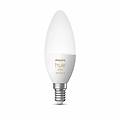 lampadina smart hue color led e14 oliva trasparente cct 5. 2w= 470lm (equiv 25 w) 200°