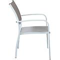 poltrona con struttura in alluminio verniciato bianco antracite bianco 56 x 87 x 65 cm