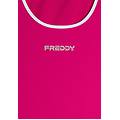 canotta slim in tessuto tecnico con bordature a contrasto raspberry rose donna small