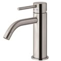 light rubinetto lavabo monoleva con piletta finitura steel looking codice prod lig075st