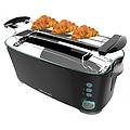 tostapane toast&taste extra double b 4 fette 1350w acciaio nero funzione scongelamento