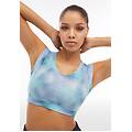 crop top in cotone tie dye multicolor a costine printed tie dye multicolor donna extra large