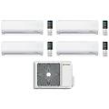 climatizzatore quadri split breva e 9+9+9+12 con ex24000-4 r-32 inverter wi-fi optional classe a++
