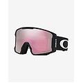 maschera line miner matte black con lenti prizm hi pink