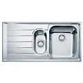- lavello nex651 sx 1 vasca e 1 vaschino gocciolatoio a sinistra dimensioni 100 x 51 cm colore inox
