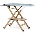 - asse da stiro in legno naturale di faggio con piano 49 x 101 cm