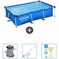 - piscina fuori terra rettangolo 259x170x61 cm blu include accessori coordinati cb46