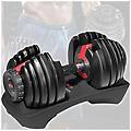 - trade shop manubrio pesi dumbbell regolabile a carico variabile da 2 a 24kg multifunzionale