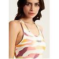 top sportivo con sostegno medio e fantasia zebrata zebra animalier multicolor donna extra large