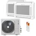 condizionatore console 3 dual split 18000+18000 btu inverter a+ unità esterna 12. 3 kw