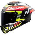 casco ff805 thunder gp replica nero matt nero rosso giallo bianco xxl