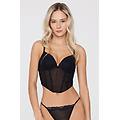 reggiseno bra top push-up glam rib donna nero tama&ntilde;o 3b