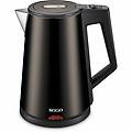 bollitore deluxe triple layer da 1 7 l in acciaio inossidabile nero con spegnimento automatico