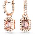 orecchini pendenti millenia taglio ottagonale rosa placcato color oro rosa os
