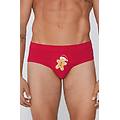 slip in cotone elasticizzato stampa natalizia uomo rosso tama&ntilde;o m