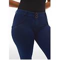 jeggings push up wr. up vita regular con ghette sul fondo dark jeans-seams on tone donna medium