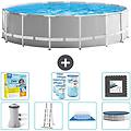 - piscina fuori terra in giro 457x457x122 cm grigio include accessori coordinati cb49