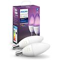 - hue white & col. amb. e14 doppelpack 2x470lm