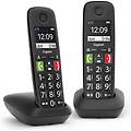 e290 duo coppia cordless dect-gap senior display 2'' vivavoce rubrica nero