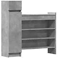- scarpiera grigio cemento 100 5x28x100 cm in legno multistrato