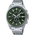 orologio cronografo uomo acciaio verde efv-610d-3cvuef