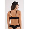 reggiseno triangolo tiziana in cotone ultralight cotton donna nero taglia 4b
