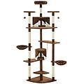- albero per gatti e tiragraffi in sisal 203 cm marrone e bianco