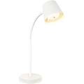 lampada da tavolo led biwo 500 lm bianco caldo h 38 5 cm bianca