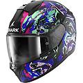 casco ridill 2 racing beast matt nero / violet / verde nero blu verde xl