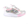 sneakers da bambina argento e grigio con strap taglia 24
