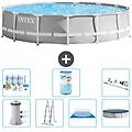 - piscina fuori terra in giro 457x107 cm grigio include accessori coordinati a2256